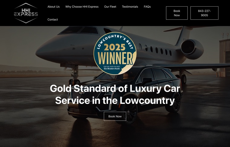 HHI Express luxury car service website